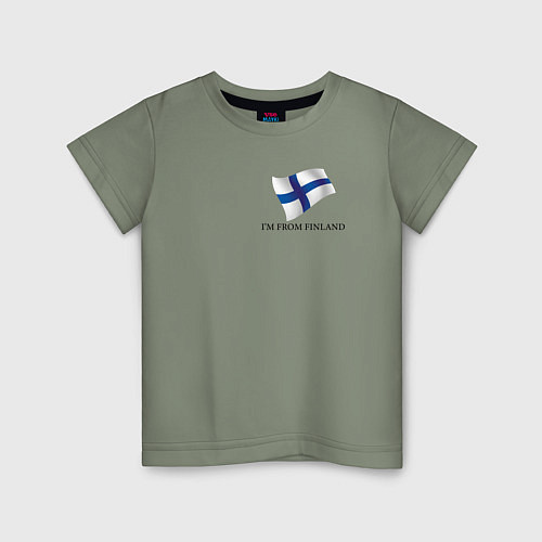 Детская футболка Im from Finland - motto / Авокадо – фото 1