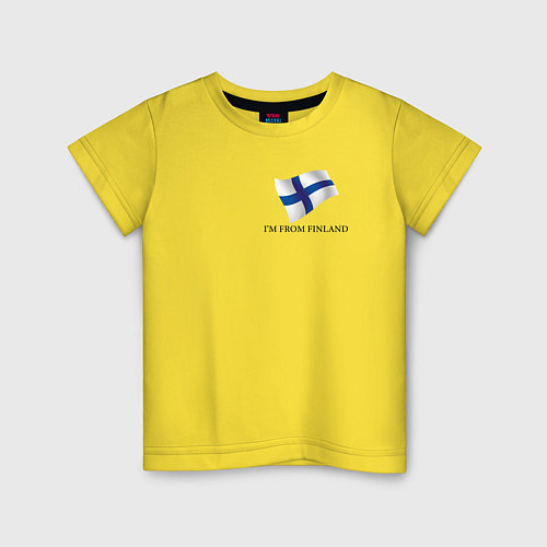 Детская футболка Im from Finland - motto / Желтый – фото 1