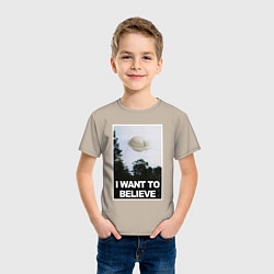 Футболка хлопковая детская X files - dumpling, цвет: миндальный — фото 2