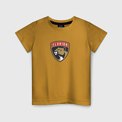 Футболка хлопковая детская Florida Panthers NHL, цвет: горчичный