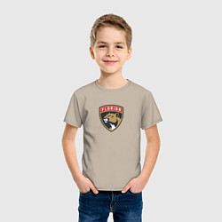 Футболка хлопковая детская Florida Panthers NHL, цвет: миндальный — фото 2