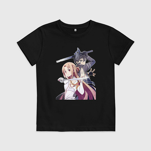 Детская футболка Мастера Меча Онлайн Кадзуто Киригая / Черный – фото 1