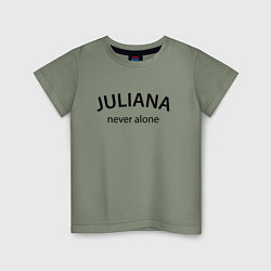 Футболка хлопковая детская Juliana never alone - motto, цвет: авокадо