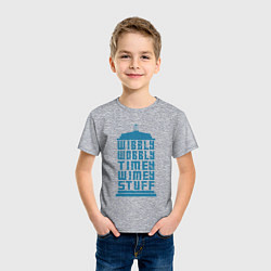 Футболка хлопковая детская Timey wimey stuff, цвет: меланж — фото 2
