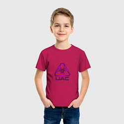 Футболка хлопковая детская UAC фиолетовый, цвет: маджента — фото 2