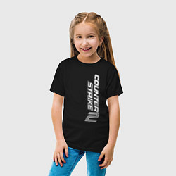 Футболка хлопковая детская Вертикальная надпись Counter-Strike 2 black, цвет: черный — фото 2