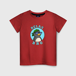 Футболка хлопковая детская Penguin, цвет: красный