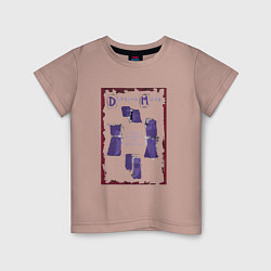 Футболка хлопковая детская Depeche Mode - Sofad devotional, цвет: пыльно-розовый