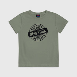 Футболка хлопковая детская Стиль Нью-Йорка, цвет: авокадо