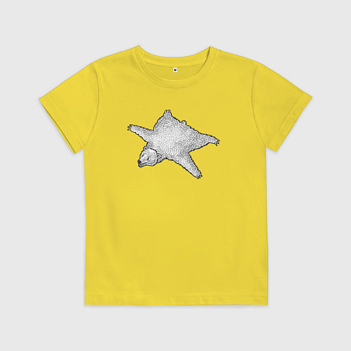 Детская футболка Шкура медведя / Желтый – фото 1