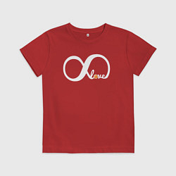 Футболка хлопковая детская Бесконечная баскетбольная любовь, цвет: красный