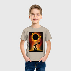 Футболка хлопковая детская Эсканор грех льва, цвет: миндальный — фото 2