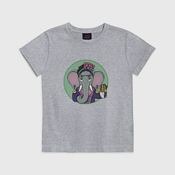 Детская футболка Слониха сладкоежка