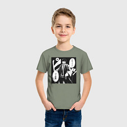 Футболка хлопковая детская Мэш Бёрндэд, цвет: авокадо — фото 2