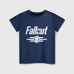 Футболка хлопковая детская Fallout - vault 33, цвет: тёмно-синий