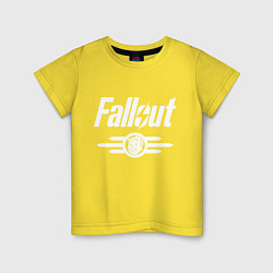 Футболка хлопковая детская Fallout - vault 33, цвет: желтый