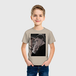 Футболка хлопковая детская Ведьма и чудовище Ашаф, цвет: миндальный — фото 2