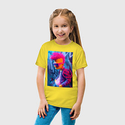 Футболка хлопковая детская Bart Simpson - punk, цвет: желтый — фото 2