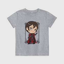 Футболка хлопковая детская Арт на аниме владыка демонов и его девушка эльфийк, цвет: меланж