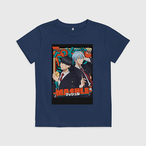 Детская футболка Мэш Бёрндэд / Тёмно-синий – фото 1