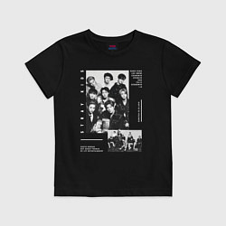 Футболка хлопковая детская Stray kids Five Star, цвет: черный