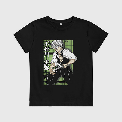 Детская футболка Клинок рассекающий демонов - истребитель / Черный – фото 1