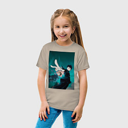 Футболка хлопковая детская Моб Психо 100 Шигэо Кагэяма, цвет: миндальный — фото 2