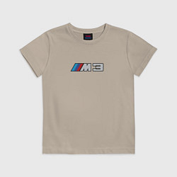Футболка хлопковая детская Amg logo, цвет: миндальный