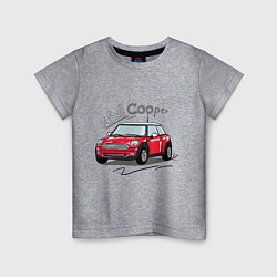 Футболка хлопковая детская Mini Cooper, цвет: меланж