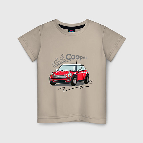 Детская футболка Mini Cooper / Миндальный – фото 1