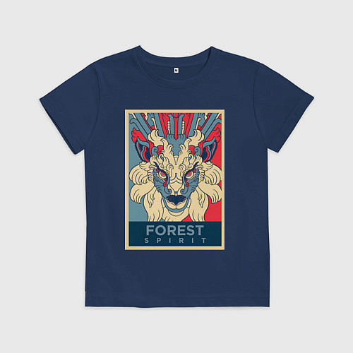 Детская футболка Принцесса Мононоке лесной дух / Тёмно-синий – фото 1