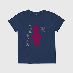 Футболка хлопковая детская Depeche Mode - Playing the angel logo, цвет: тёмно-синий