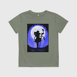 Футболка хлопковая детская Реинкарнация безработного Рокси Мигурдия волшебниц, цвет: авокадо