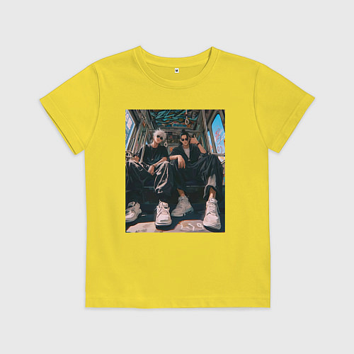 Детская футболка Магическая битва Сатору Годзё Маг особого ранга / Желтый – фото 1