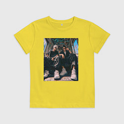 Футболка хлопковая детская Магическая битва Сатору Годзё Маг особого ранга, цвет: желтый