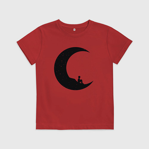 Детская футболка Moon boy / Красный – фото 1
