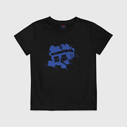 Футболка хлопковая детская Tardis blue, цвет: черный