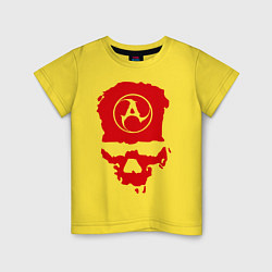 Футболка хлопковая детская Amatory Skull, цвет: желтый