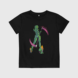 Футболка хлопковая детская Slimegirl, цвет: черный