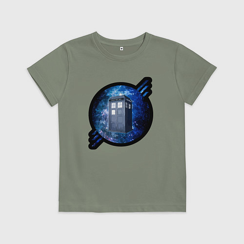 Детская футболка Tardis in space / Авокадо – фото 1