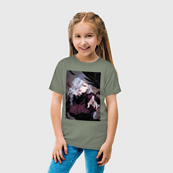 Футболка хлопковая детская Магическая битва Мэй Мэй маг первого класса, цвет: авокадо — фото 2