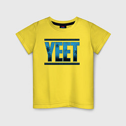 Футболка хлопковая детская Jey Uso yeet wwe, цвет: желтый