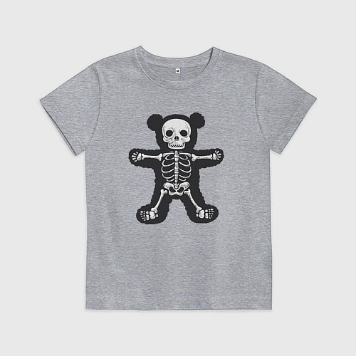 Детская футболка Skeletor bear / Меланж – фото 1