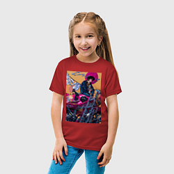 Футболка хлопковая детская Ковбой Бибоп Спайк Шпигель Красный дракон, цвет: красный — фото 2