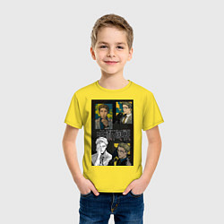 Футболка хлопковая детская Магическая битва Кэнто Нанами работник, цвет: желтый — фото 2