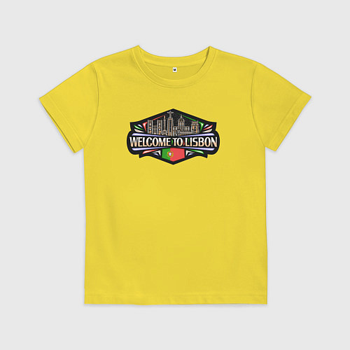 Детская футболка Добро пожаловать в Лиссабон / Желтый – фото 1