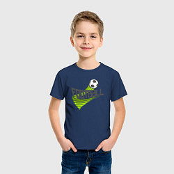 Футболка хлопковая детская Football game, цвет: тёмно-синий — фото 2