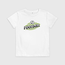 Футболка хлопковая детская Football sport, цвет: белый