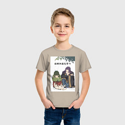 Футболка хлопковая детская Монолог фармацевта Маомао Жэньши, цвет: миндальный — фото 2