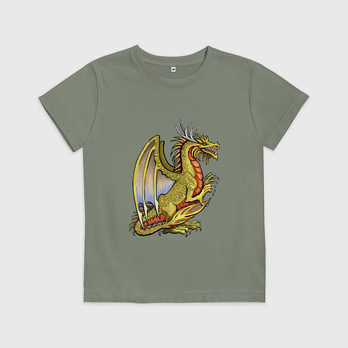 Детская футболка HOMM3 gold dragon / Авокадо – фото 1